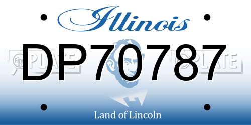 DP70787 Illinois License Plate