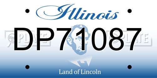 DP71087 Illinois License Plate