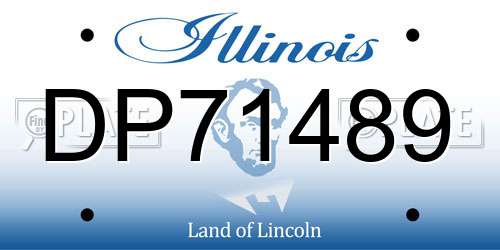 DP71489 Illinois License Plate