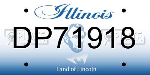 DP71918 Illinois License Plate