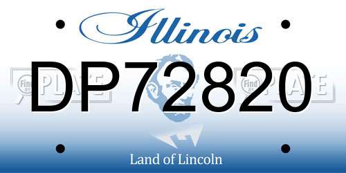 DP72820 Illinois License Plate