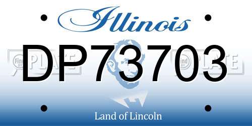 DP73703 Illinois License Plate