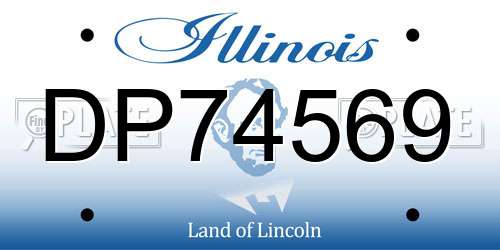 DP74569 Illinois License Plate