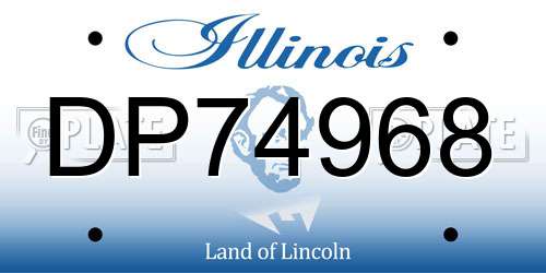 DP74968 Illinois License Plate