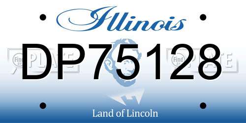 DP75128 Illinois License Plate