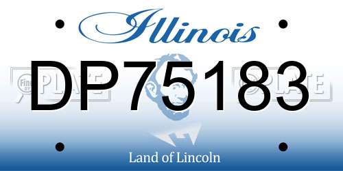 DP75183 Illinois License Plate