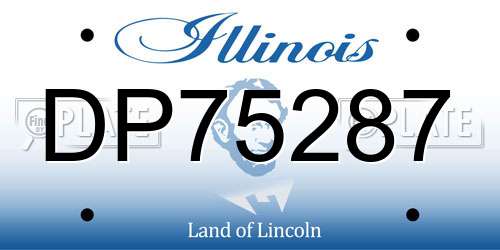 DP75287 Illinois License Plate