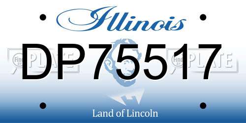 DP75517 Illinois License Plate