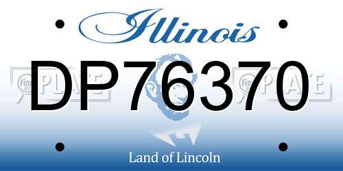 DP76370 Illinois License Plate