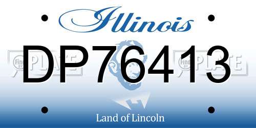 DP76413 Illinois License Plate