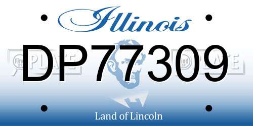 DP77309 Illinois License Plate