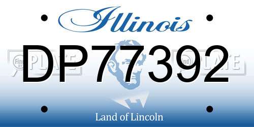 DP77392 Illinois License Plate