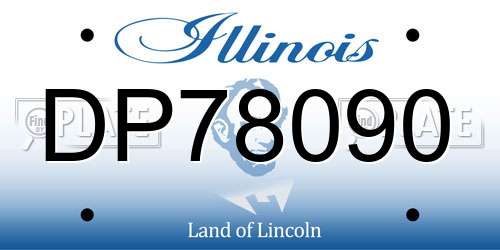 DP78090 Illinois License Plate