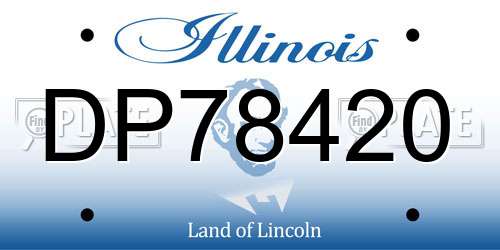 DP78420 Illinois License Plate