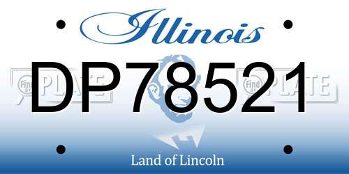 DP78521 Illinois License Plate