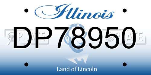 DP78950 Illinois License Plate
