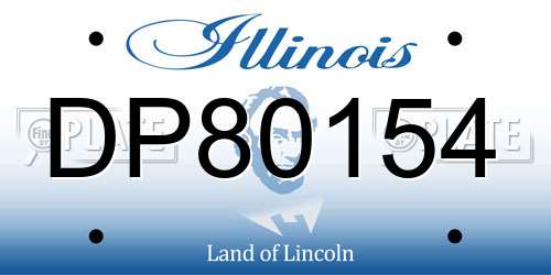 DP80154 Illinois License Plate