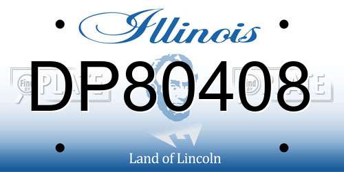 DP80408 Illinois License Plate