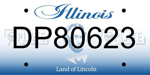 DP80623 Illinois License Plate