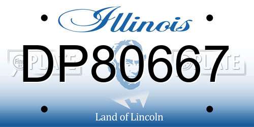 DP80667 Illinois License Plate