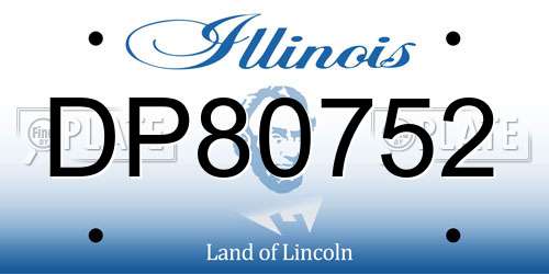 DP80752 Illinois License Plate