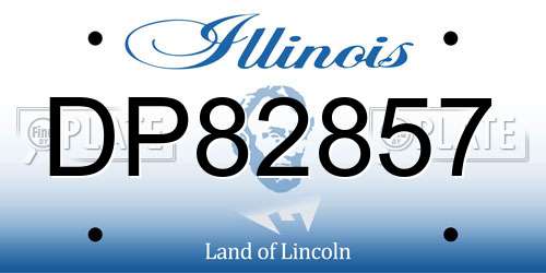DP82857 Illinois License Plate
