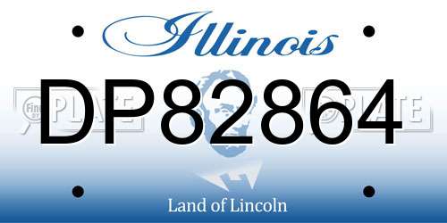 DP82864 Illinois License Plate