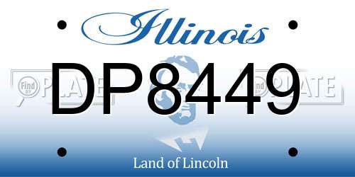 DP8449 Illinois License Plate
