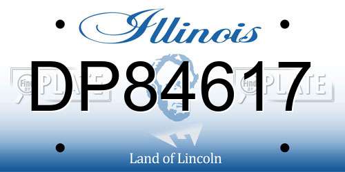 DP84617 Illinois License Plate