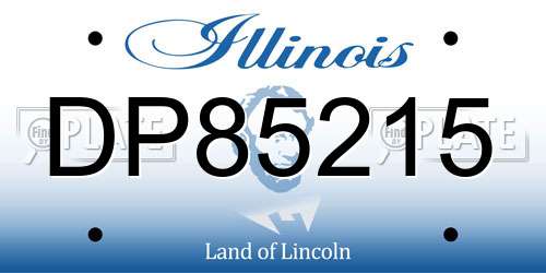 DP85215 Illinois License Plate