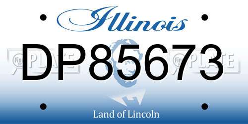 DP85673 Illinois License Plate