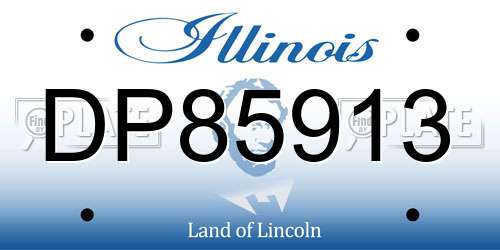 DP85913 Illinois License Plate