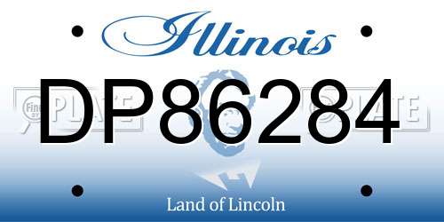 DP86284 Illinois License Plate