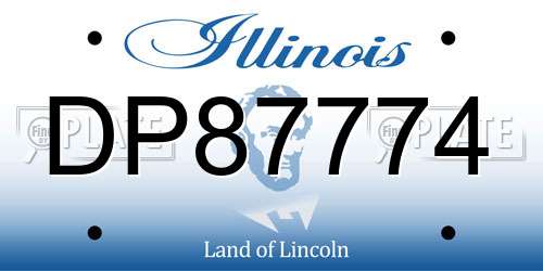 DP87774 Illinois License Plate