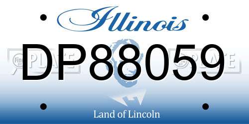 DP88059 Illinois License Plate
