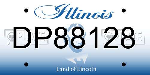 DP88128 Illinois License Plate