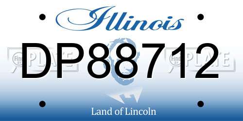 DP88712 Illinois License Plate