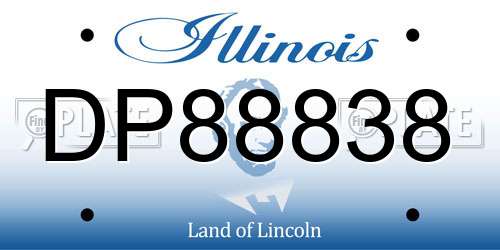 DP88838 Illinois License Plate