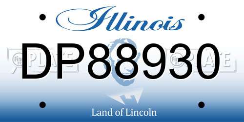 DP88930 Illinois License Plate