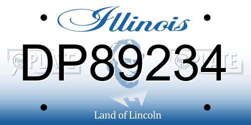 DP89234 Illinois License Plate