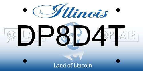DP8D4T Illinois License Plate