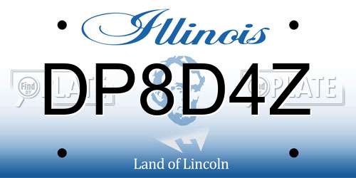 DP8D4Z Illinois License Plate