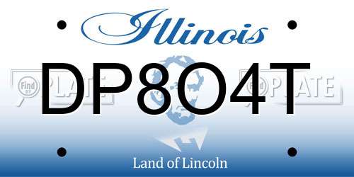 DP8O4T Illinois License Plate