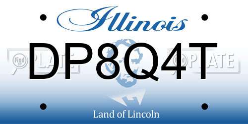 DP8Q4T Illinois License Plate