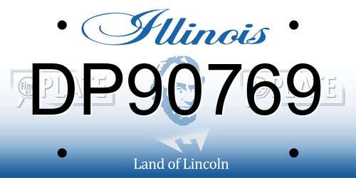 DP90769 Illinois License Plate