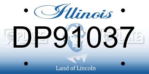DP91037 Illinois License Plate