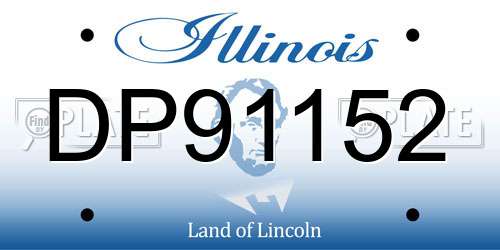 DP91152 Illinois License Plate