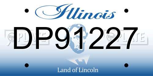 DP91227 Illinois License Plate
