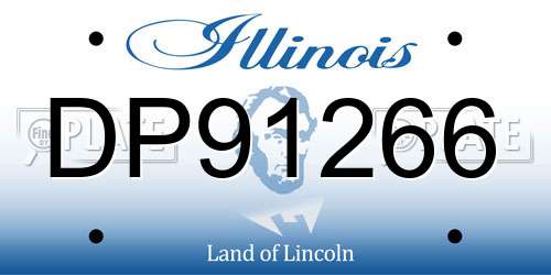 DP91266 Illinois License Plate
