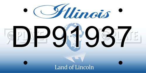 DP91937 Illinois License Plate